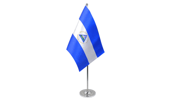 Nicaragua Satin Table Flag